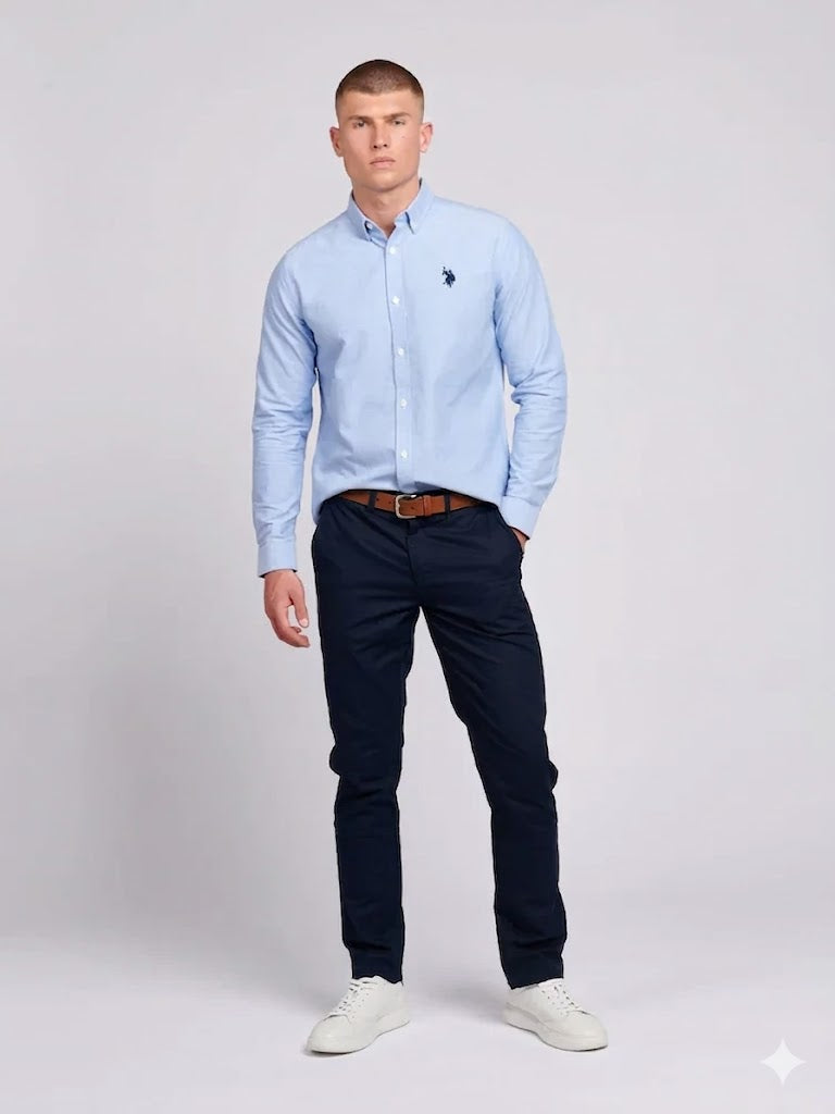 Men's 100% Cotton Peached Oxford Shirt U.S. Polo Assn.