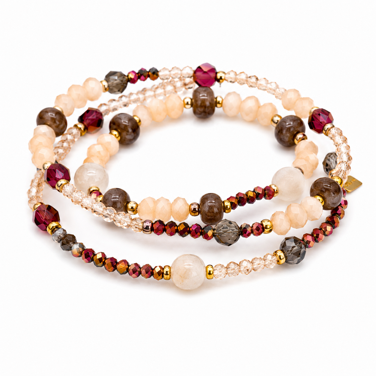 Set of 3 Multicolor Elastic Stretch Bracelets Jetlag