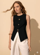 Tailored waistcoat with Distinctive Buttons Lez a Lez