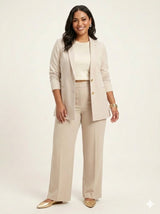 Wide-Leg Trousers with Golden Logo Detail Sissus