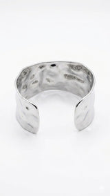 Silver Textured Cuff Bracelet Jetlag