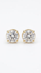 Delicate Solitaire Diamond Studs Jetlag
