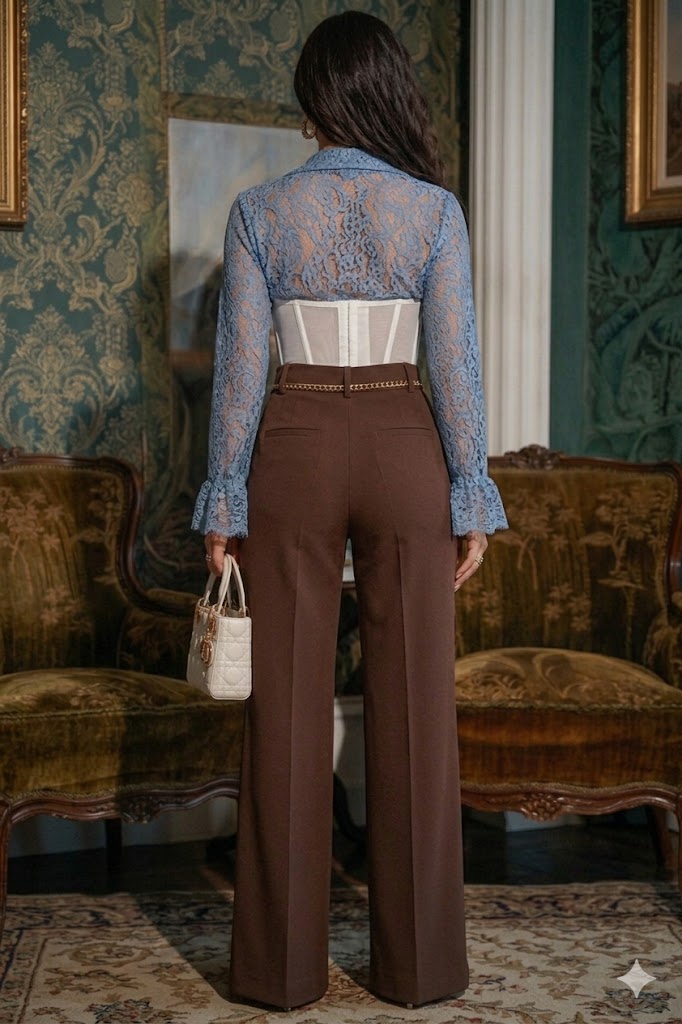 Belted Wide-Leg Tailored Trousers Sahoco