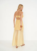 Long Floral Appliqué Dress Colcci