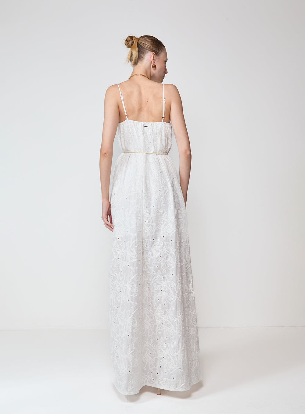 Long Flowing Embroidered Dress Colcci