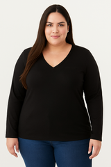 Women’s Long Sleeve V-Neck Top Quattro Venti