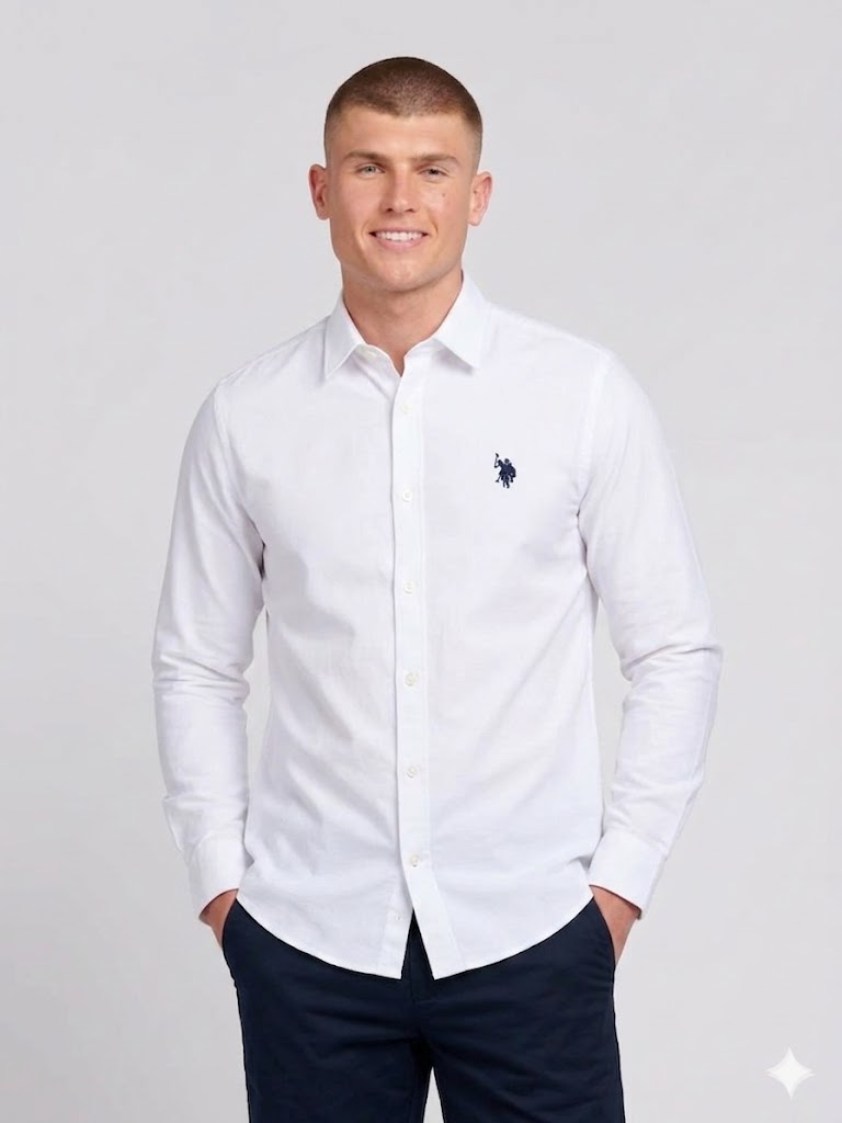 Men's 100% Cotton Peached Oxford Shirt U.S. Polo Assn.