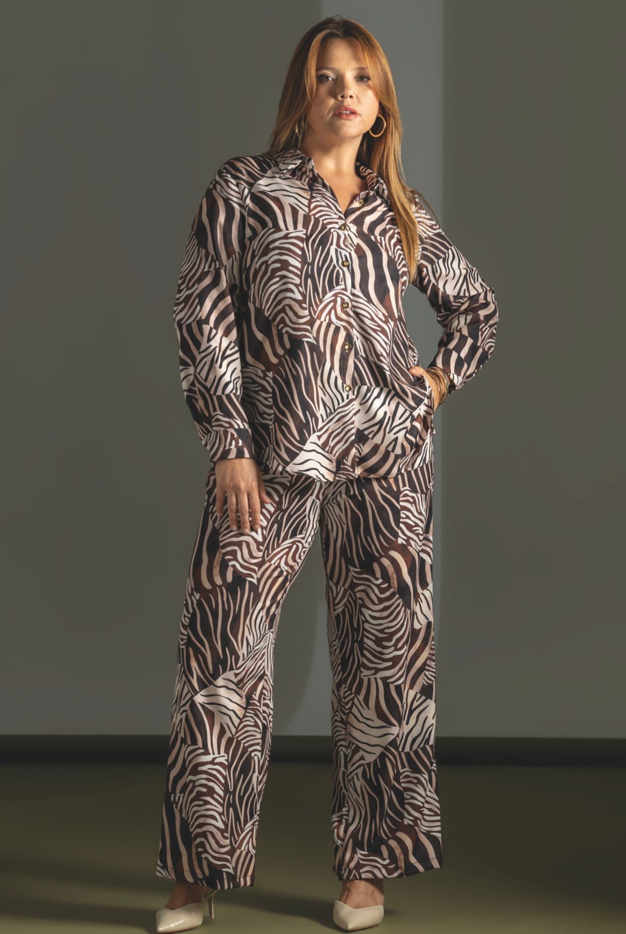 Stylish Animal Print Pants Quattro Venti