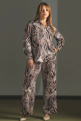 Stylish Animal Print Pants Quattro Venti