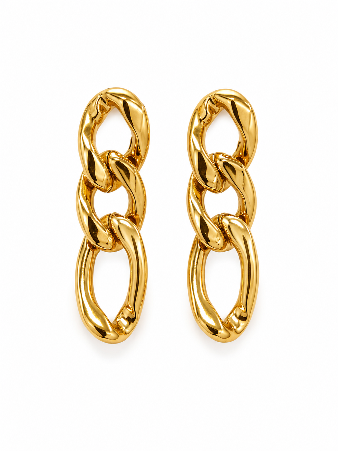 Golden Chain Link Earrings Jetlag