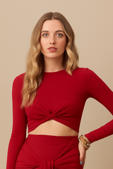 Long Sleeve Cropped Blouse Lança Perfume
