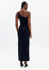 One-Shoulder Super Midi Dress with Sparkle – Modern and Sophisticated Lança Perfume