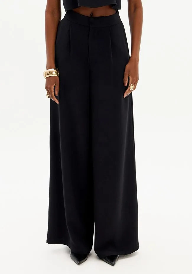 High-Waisted Tailored Wide-Leg Trousers with Pockets Lança Perfume