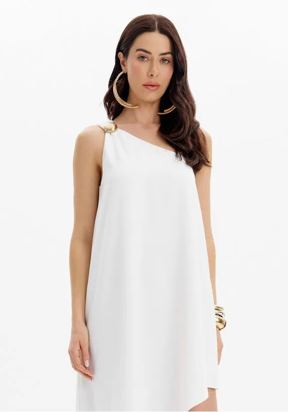 One-Shoulder Asymmetric Super Midi Dress Lança Perfume