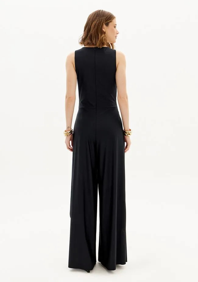 Sleeveless Wide-Leg Jumpsuit with Decorative Trim Lança Perfume