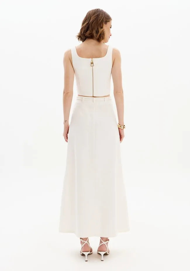 Textured Super Midi Lady-Like Skirt Lança Perfume