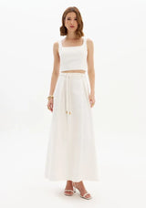 Textured Super Midi Lady-Like Skirt Lança Perfume