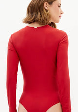 Long Sleeve Bodysuit with V-Neckline Lança Perfume