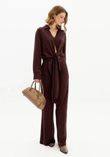 Wide-Leg Trousers Brown-coffee Lança Perfume