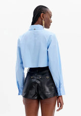 Embroidered Long Sleeve Cropped Shirt Lança Perfume