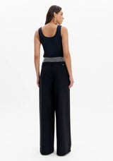 Straight-Leg Tailored Pants with Zipper and Sparkle Details Lança Perfume