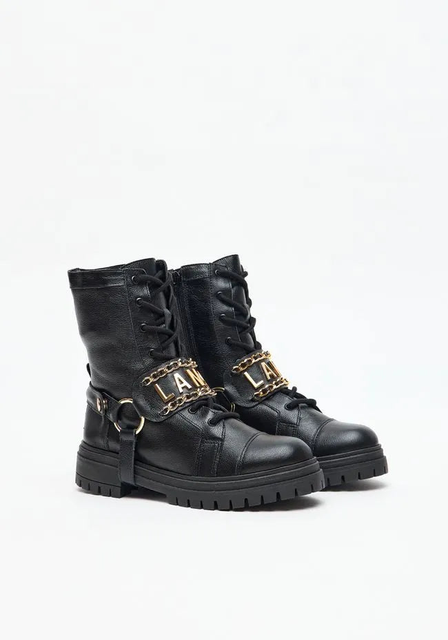 Low-Cut Boot with Statement Logo Buckle Lança Perfume