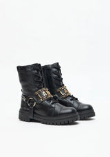 Low-Cut Boot with Statement Logo Buckle Lança Perfume