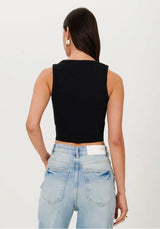 Modal Sleeveless U-Neck Cropped Top Lança Perfume