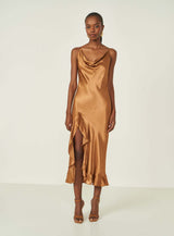 Satin-Finish Comfort Midi Dress Colcci