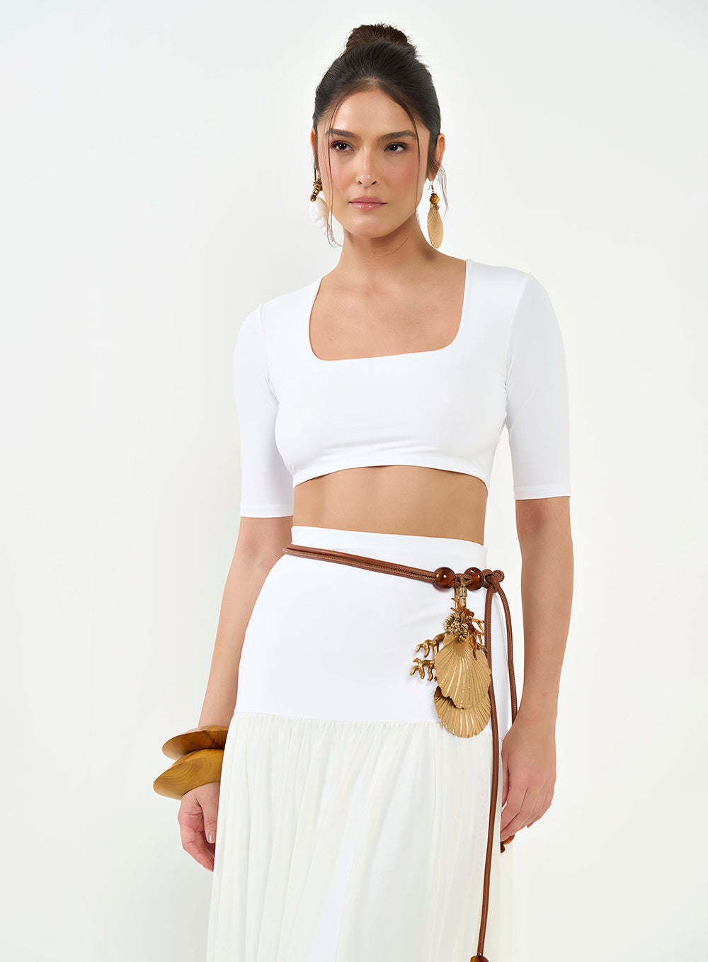 Fitted Square Neck Top Colcci