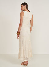 Mesh Slim Maxi Dress Colcci