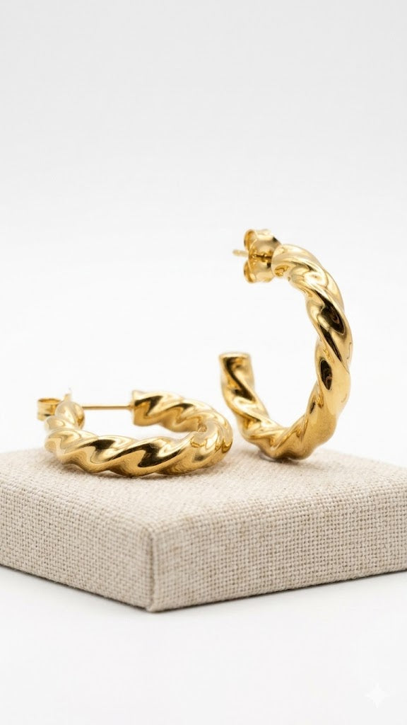 Classic Medium Gold Hoop Earrings Jetlag