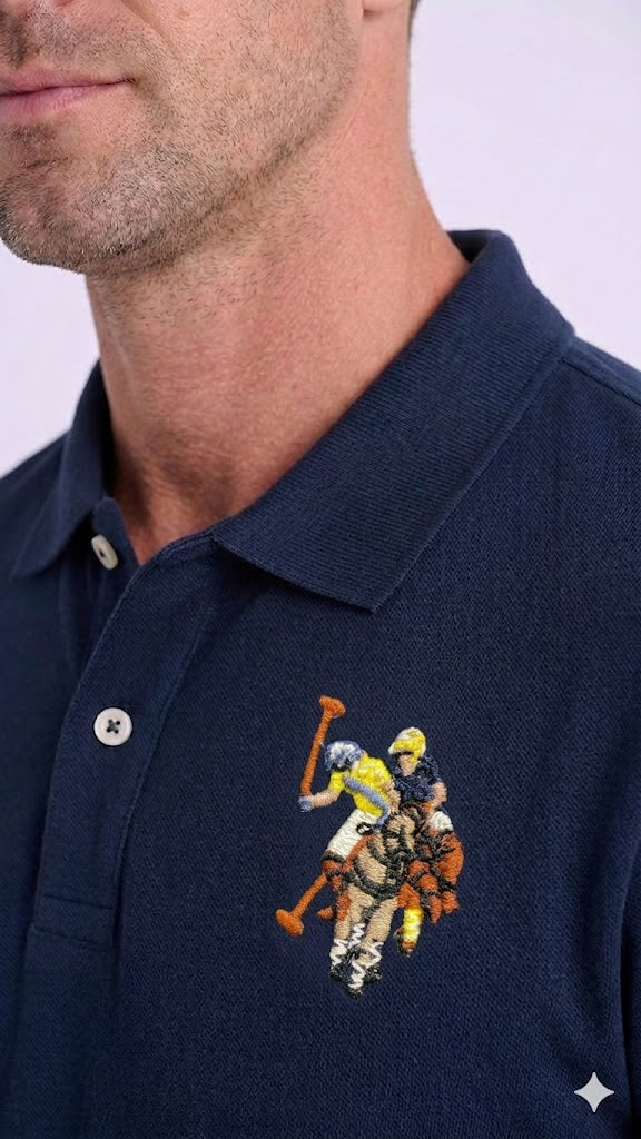 Multi Color Logo Solid Polo Shirt U.S. Polo Assm.