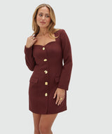 Vestido justo ELY - bordeaux JOSH V