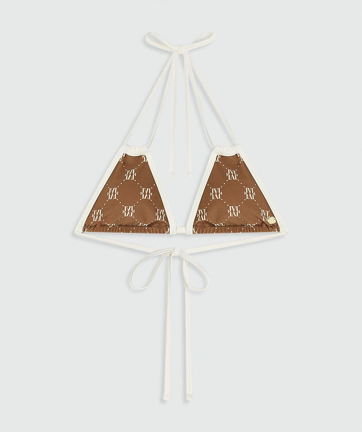 Everly Triangle Bikini Top - Brown Ecru JOSH V
