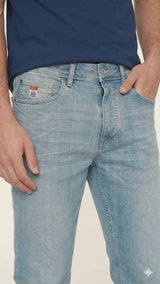 Bleach Blue Denim Tapered Fit Stretch Jeans U.S. Polo Assn.