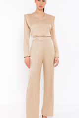Satin Wide-Leg Trousers Arggido