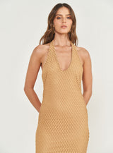 Halter-Neck Mermaid Midi Dress Colcci