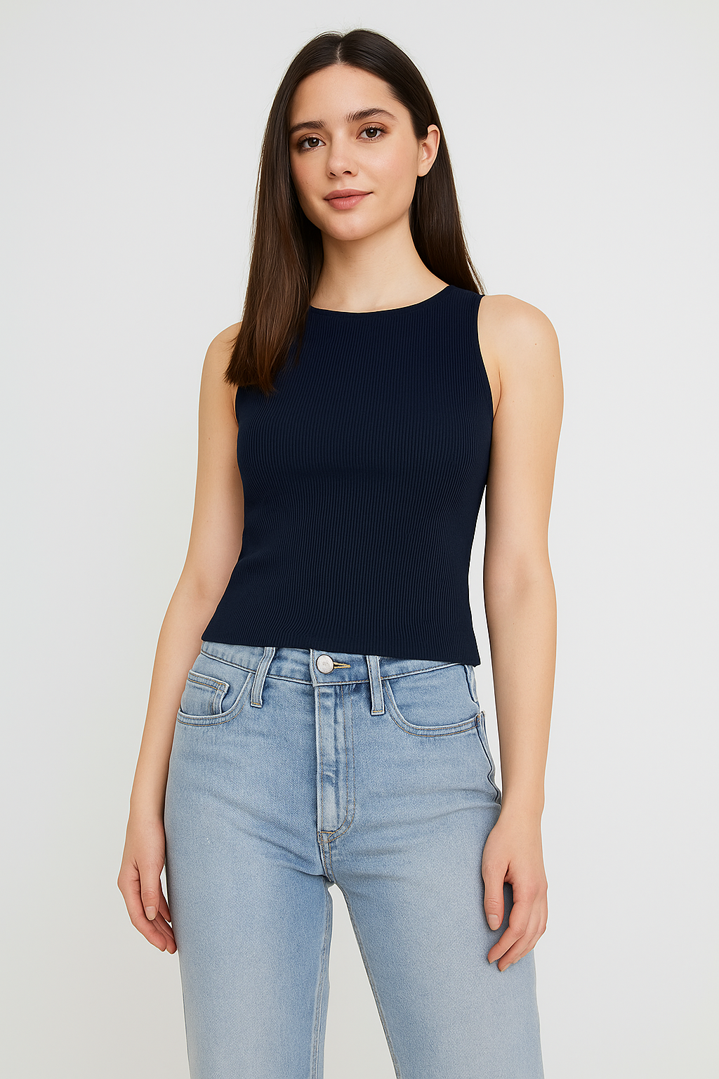 Seamless Sleeveless Knit Crop Top Lez A Lez