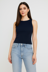 Seamless Sleeveless Knit Crop Top Lez A Lez