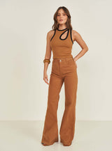 Ribbed Cut-Out Crop Top Colcci