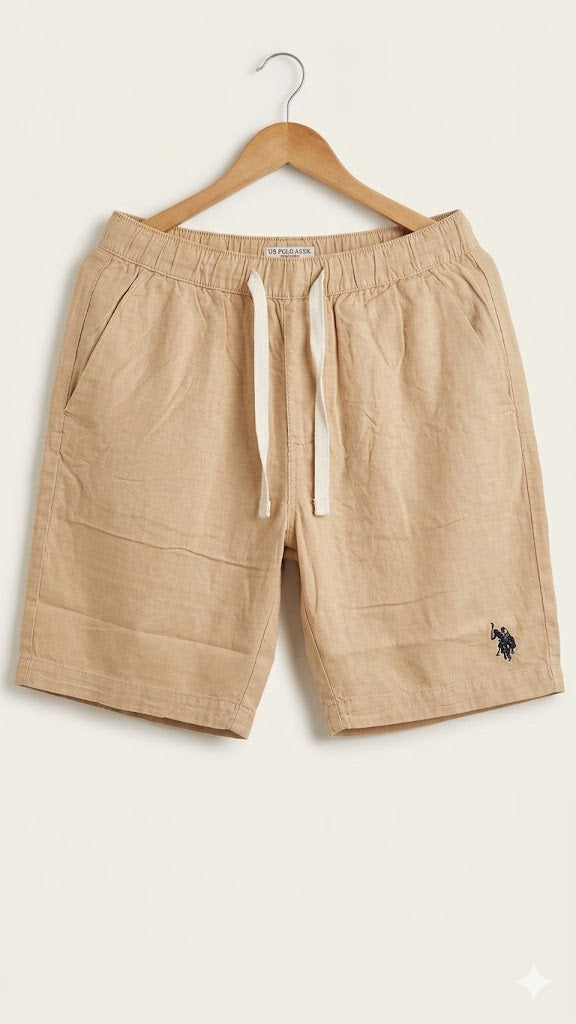Cotton Linen Blend Chambray Shorts U.S. Polo Assn.