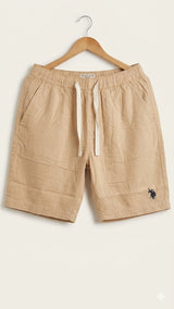 Cotton Linen Blend Chambray Shorts U.S. Polo Assn.