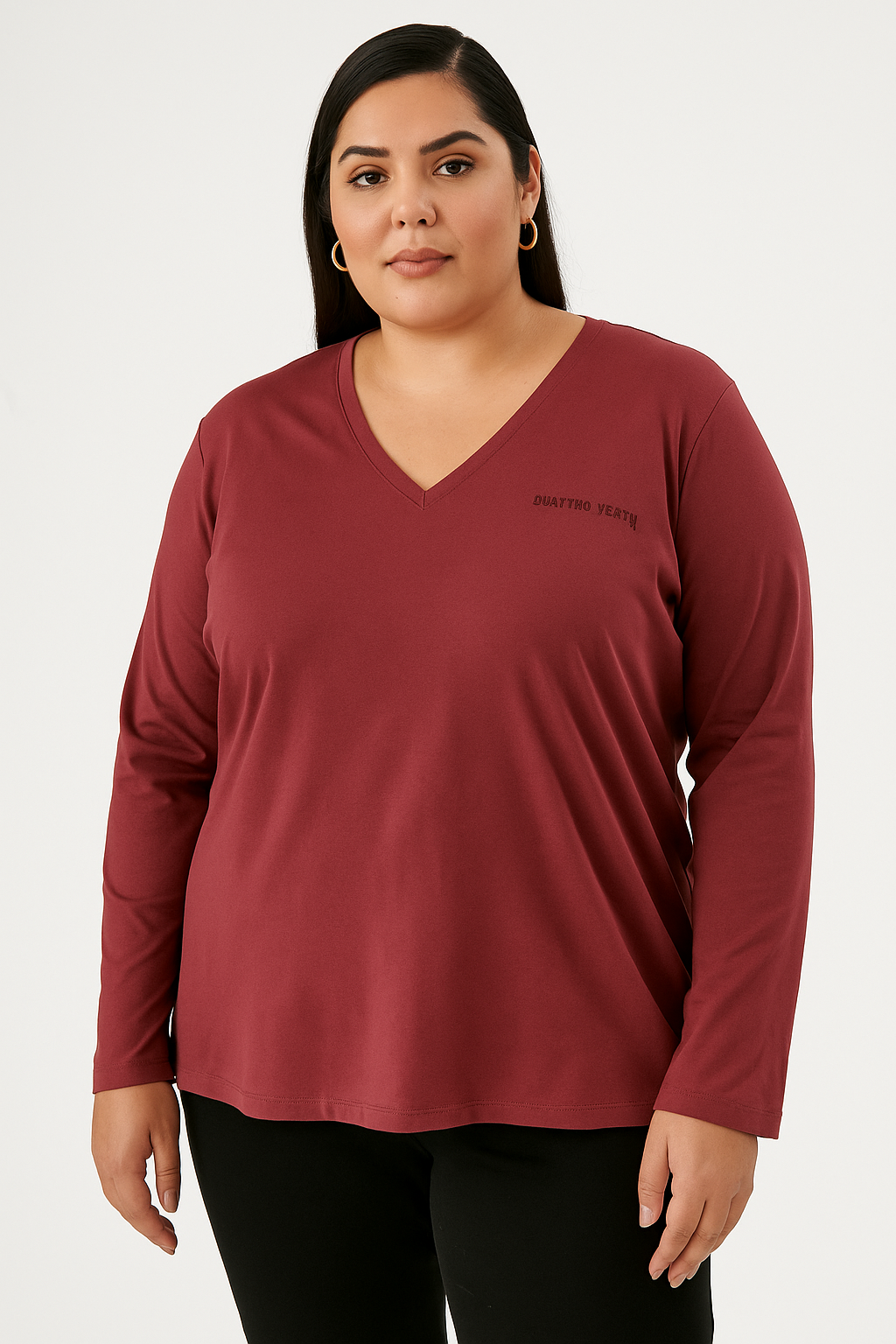 Women’s Long Sleeve V-Neck Top Quattro Venti