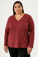 Women’s Long Sleeve V-Neck Top Quattro Venti
