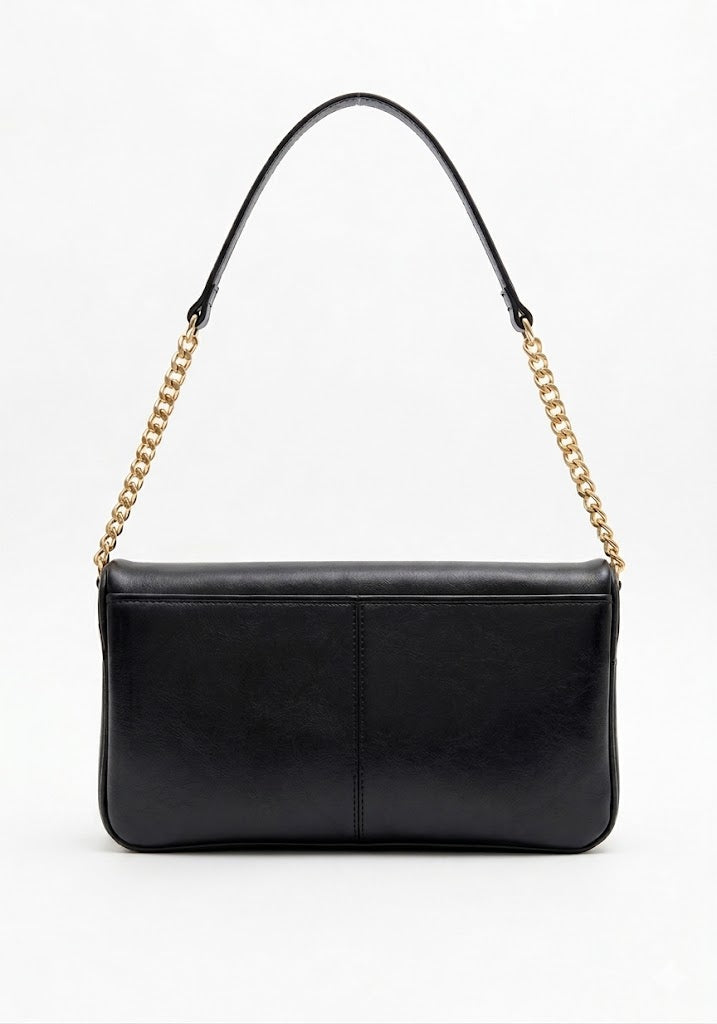 Leather Clutch with Maxi Metal LP Detail Lança Perfume
