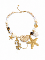 Large Sea Charm Beige Pearl Necklace Jetlag