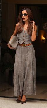 Tailored Prince of Wales Check Trousers Sahoco