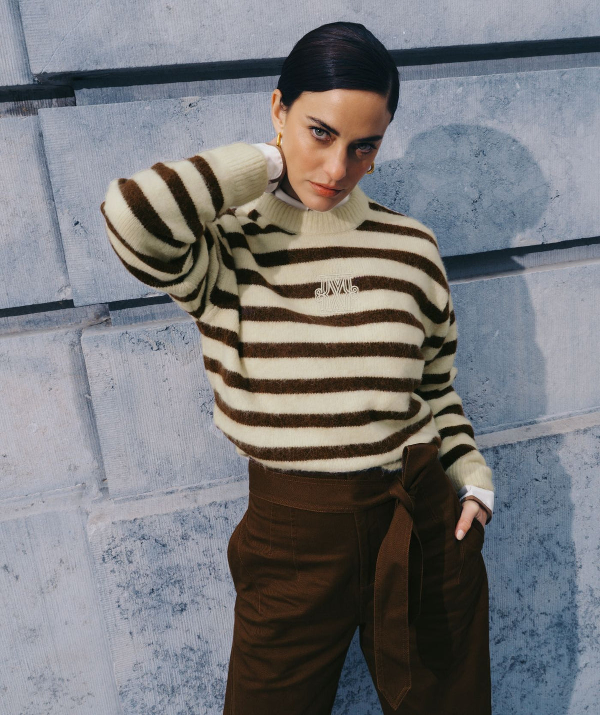 Ize Oversized Striped Sweater - Brown Stripe JOSH V