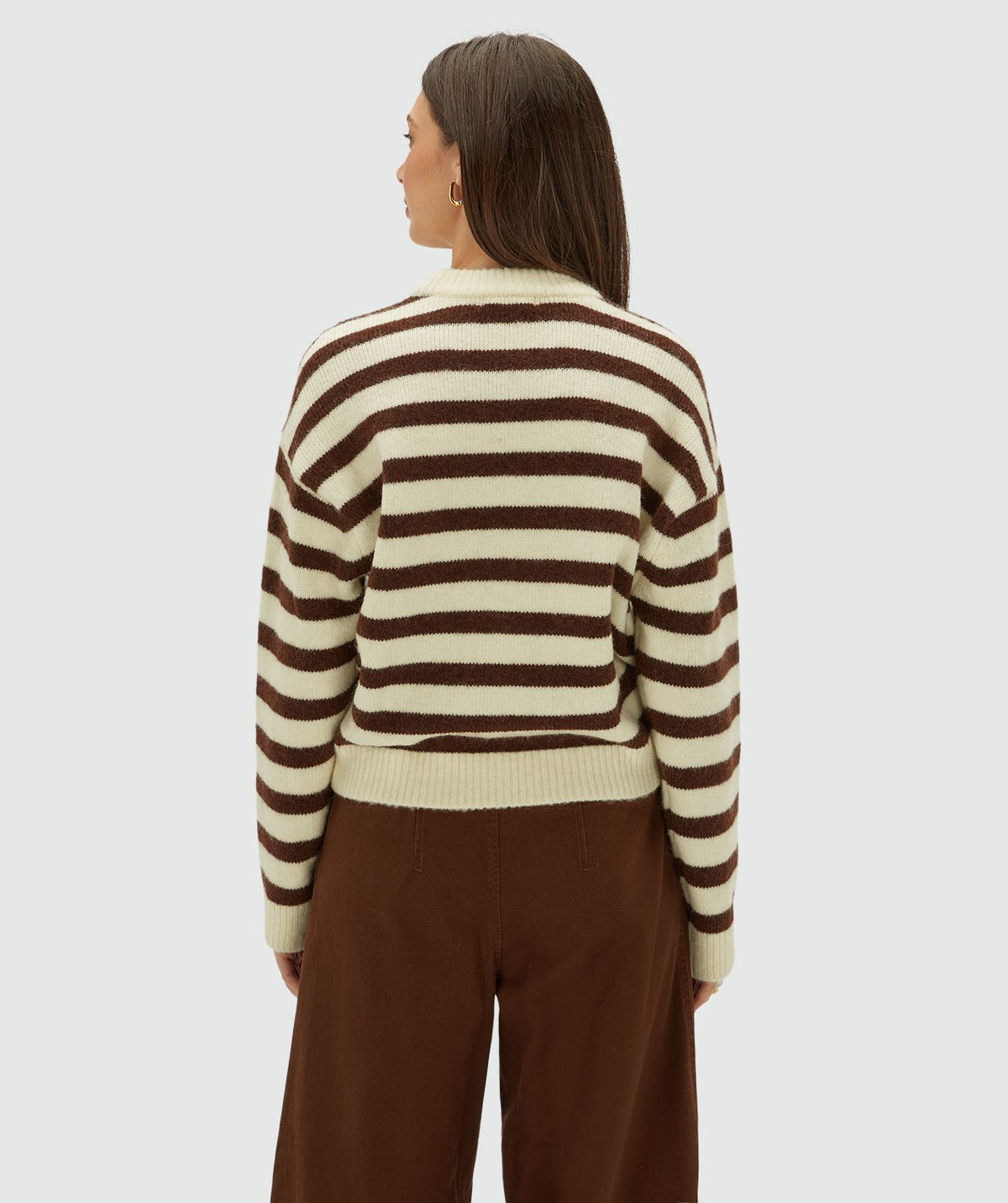 Ize Oversized Striped Sweater - Brown Stripe JOSH V